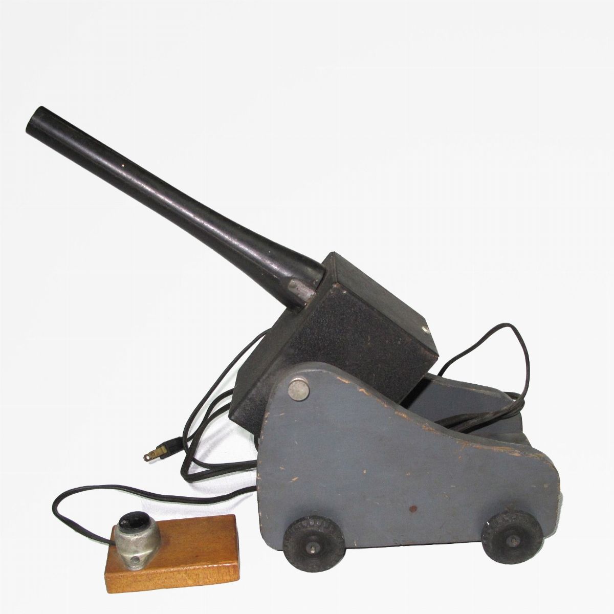 Electoy - Giocattolo d'epoca, Cannone elettrico con corpo in legno e metallo