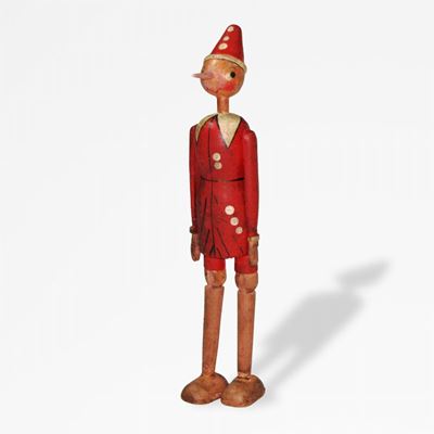 Pinocchio, pupazzo in legno, Italia, Fine anni '30