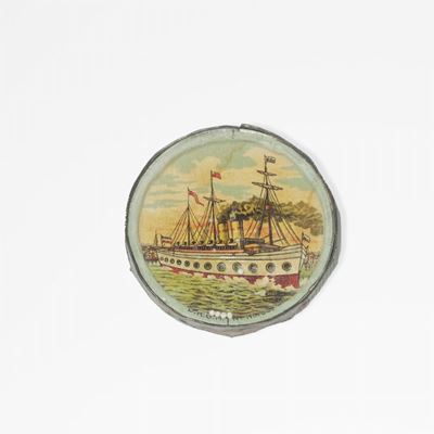Gioco di destrezza con palline, latta litografata, Germania 1910