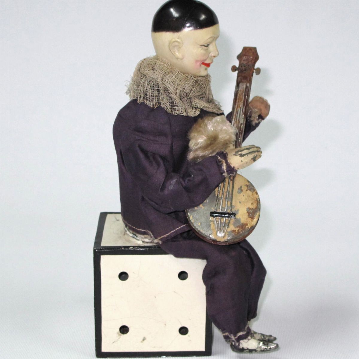 Gunthermann - Giocattolo d'epoca, Pagliaccio con banjo in celluloide, 1910