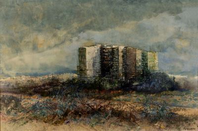 Periferia (tecnica mista su cartone)