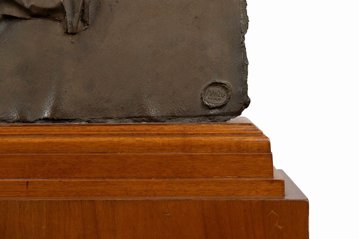 Giacomo Manzù - Studio per la porta di S. Pietro, bronzo patina bruna, esemplare unico, 1963