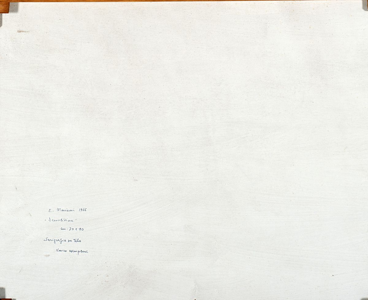 Elio Mariani - Demolition, serigrafia su tela, 1966