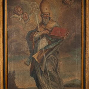 Saint bishop in a landscape (St. Augustine?)