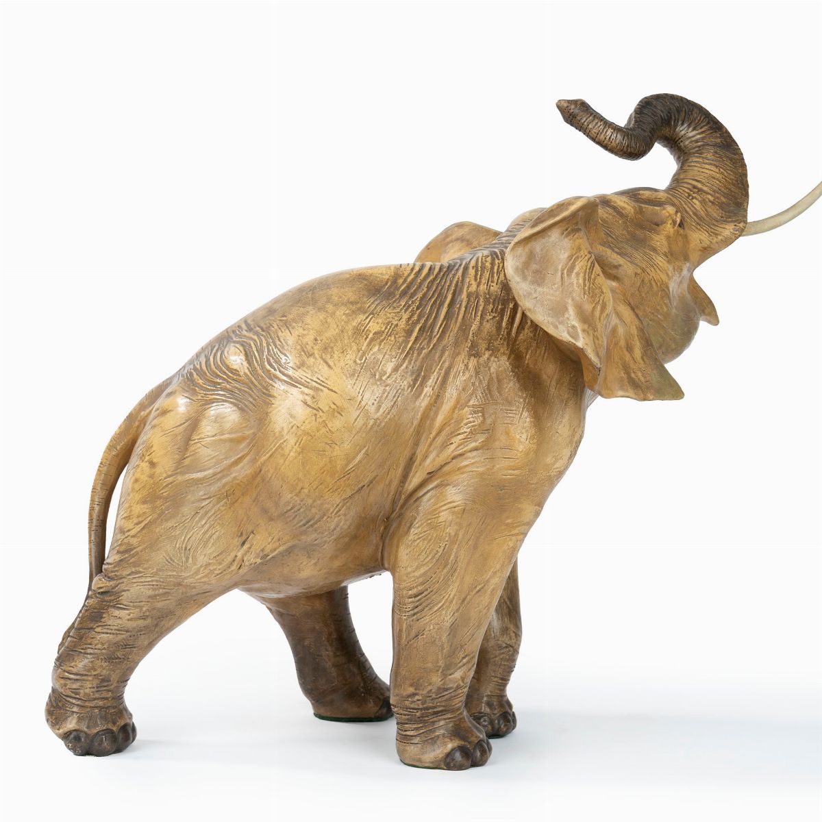 Guido Cacciapuoti - Scultura in Terracotta Raffigurante Elefante, Secolo XX