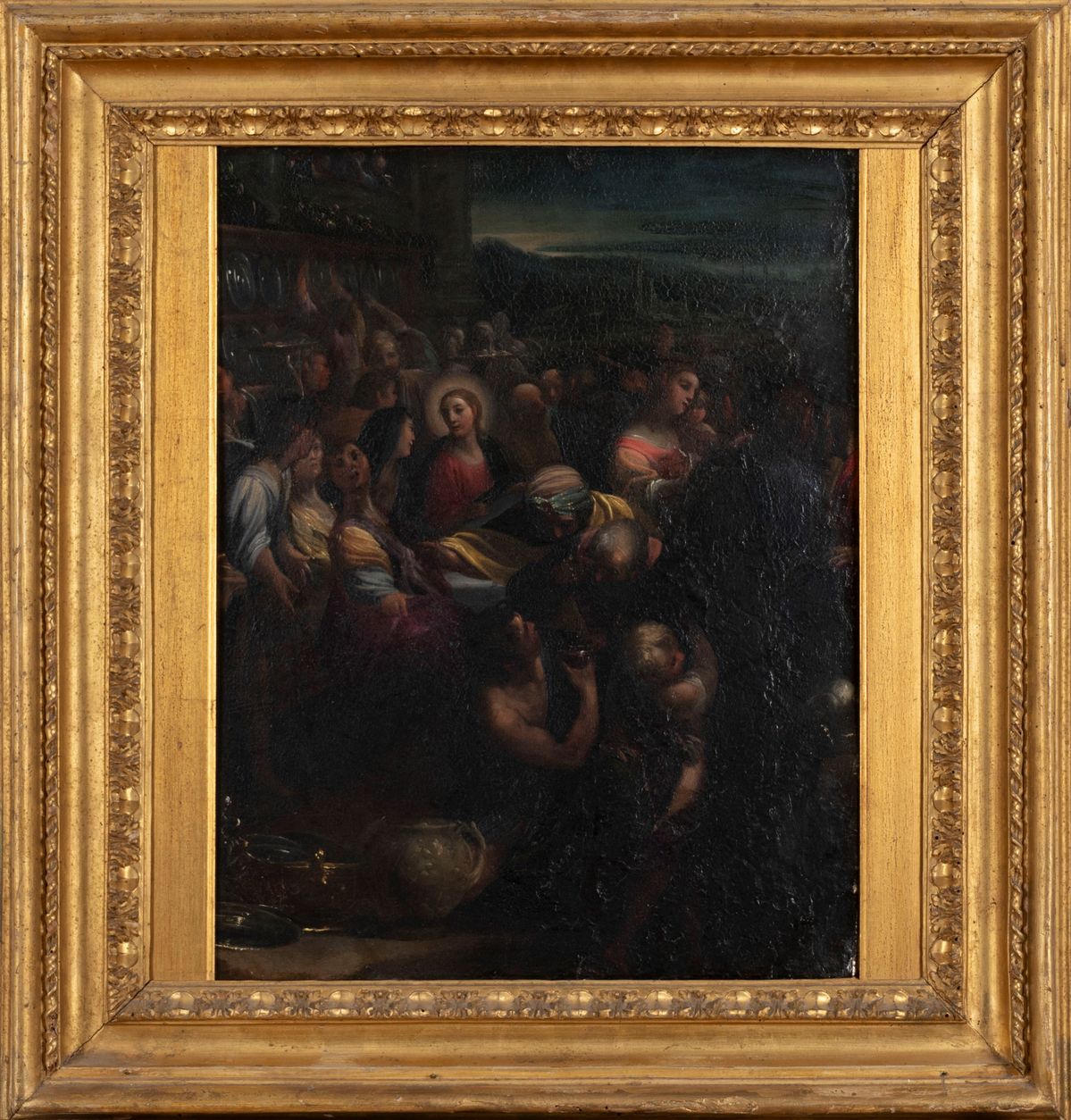 Scuola Emiliana, Secolo XVII - Anonimo, Nozze di Cana, olio su rame
