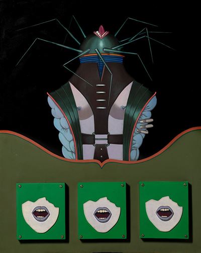 Agression - Tecnica mista e collage su tela