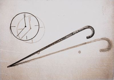 Senza Titolo (bastone e Orologio)