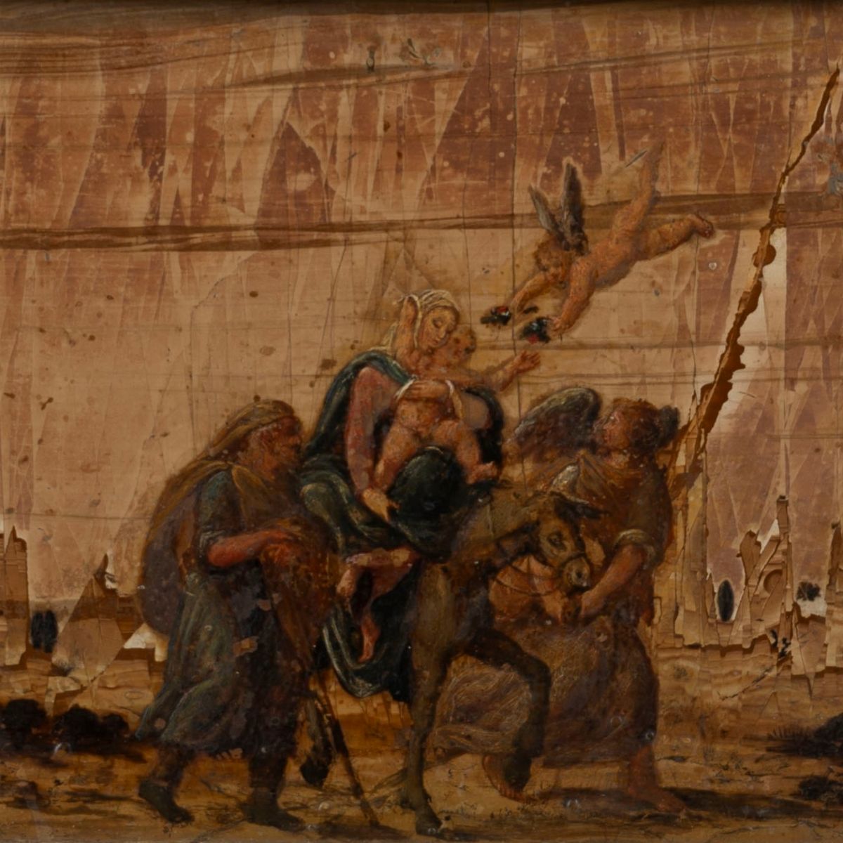 Scuola Italiana, Secolo XVII - Fuga in Egitto