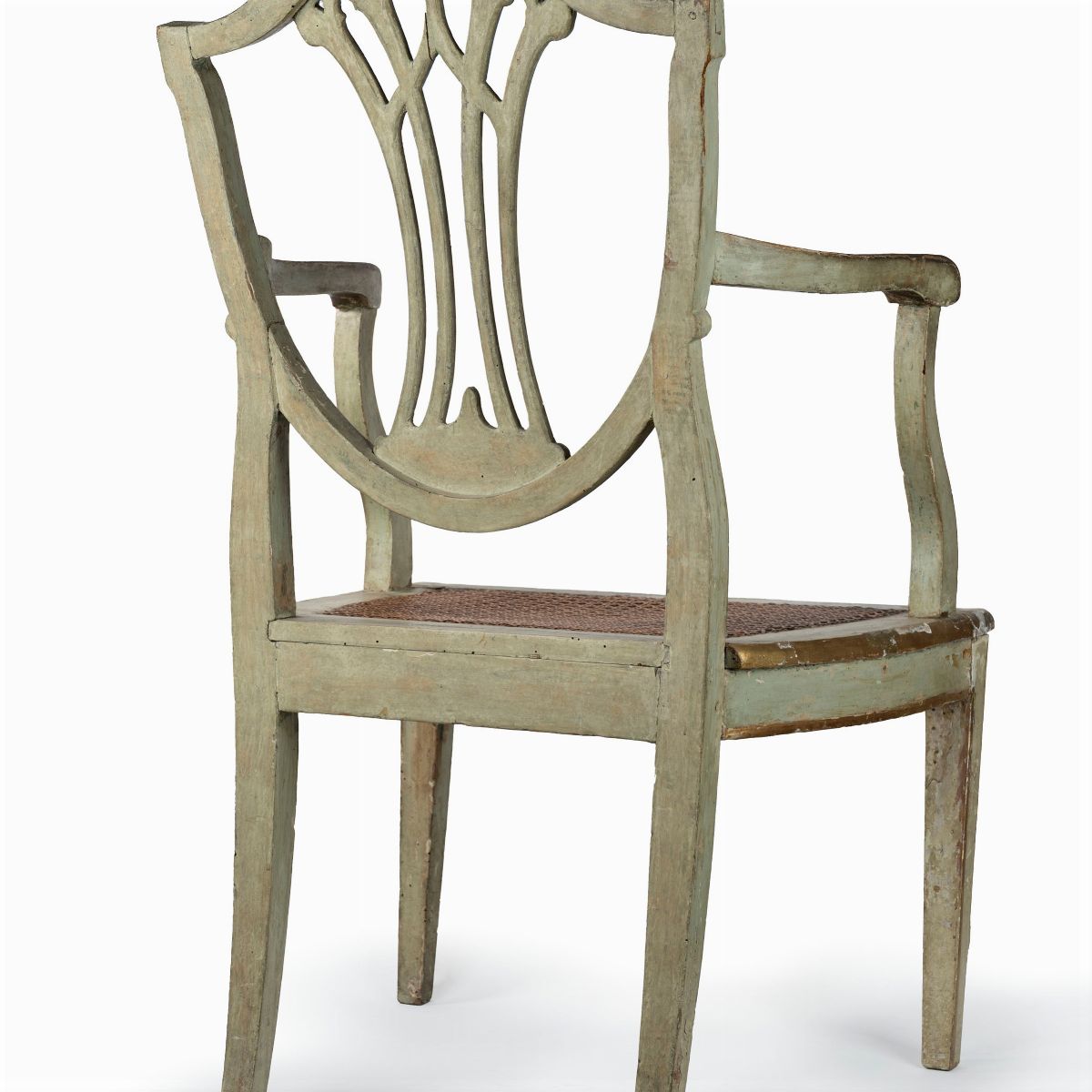 Poltrona in Legno Laccato e Dorato Luigi XVI, Secolo XVIII