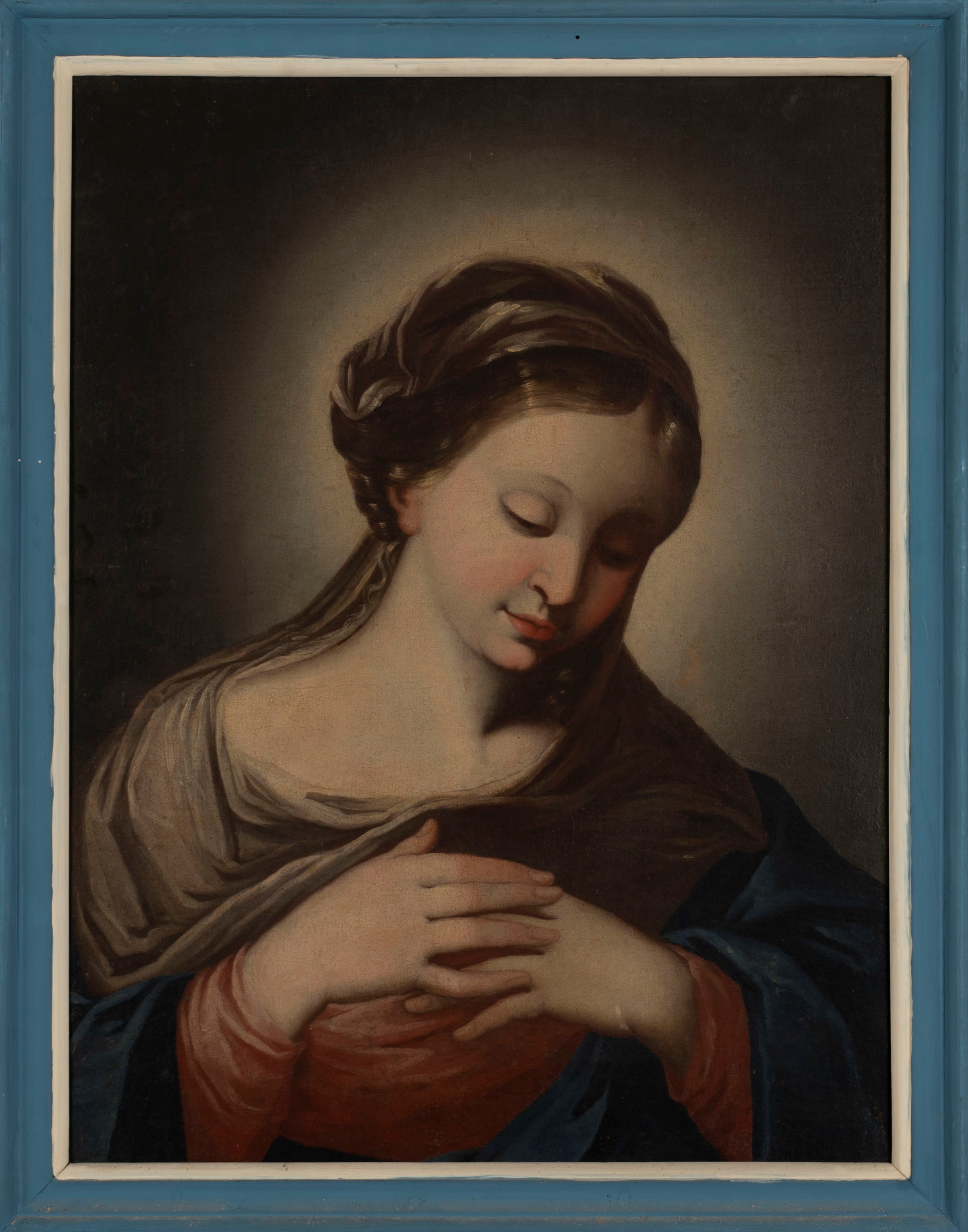 Scuola Romana, Secolo XVIII - Scuola romana, Vergine in preghiera, olio su tela