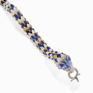 A 18K yellow gold and enamels bracelet, Italy, circa 1960/70
