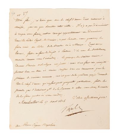 Lettera al Principe Eugenio