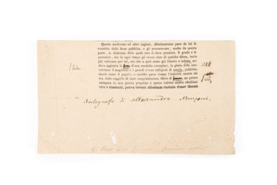Frammento di Bozze dei Promessi Sposi, con Correzioni