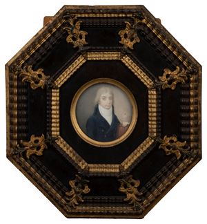 Miniatura raffigurante Ritratto di giovane gentiluomo a mezzo busto