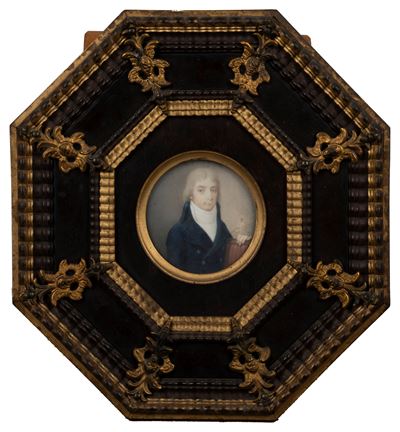 Miniatura Raffigurante Ritratto di Giovane Gentiluomo a Mezzo Busto
