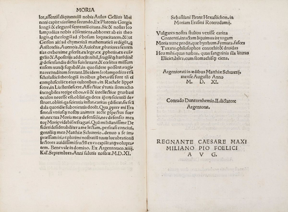 Erasmo da Rotterdam [erasmus, Desiderio] - Morum Encomiae [elogio della Follia]