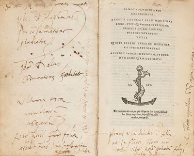 In Hoc Volumine Haec Continentur. Aurelii Cornelii Celsii Medicinae Libri. VIII. Quam Emendatissi...
