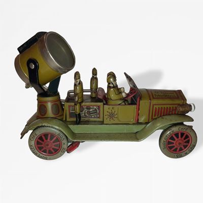 Autocarro militare con lanterna, latta litografata, produzione italiana del 1938