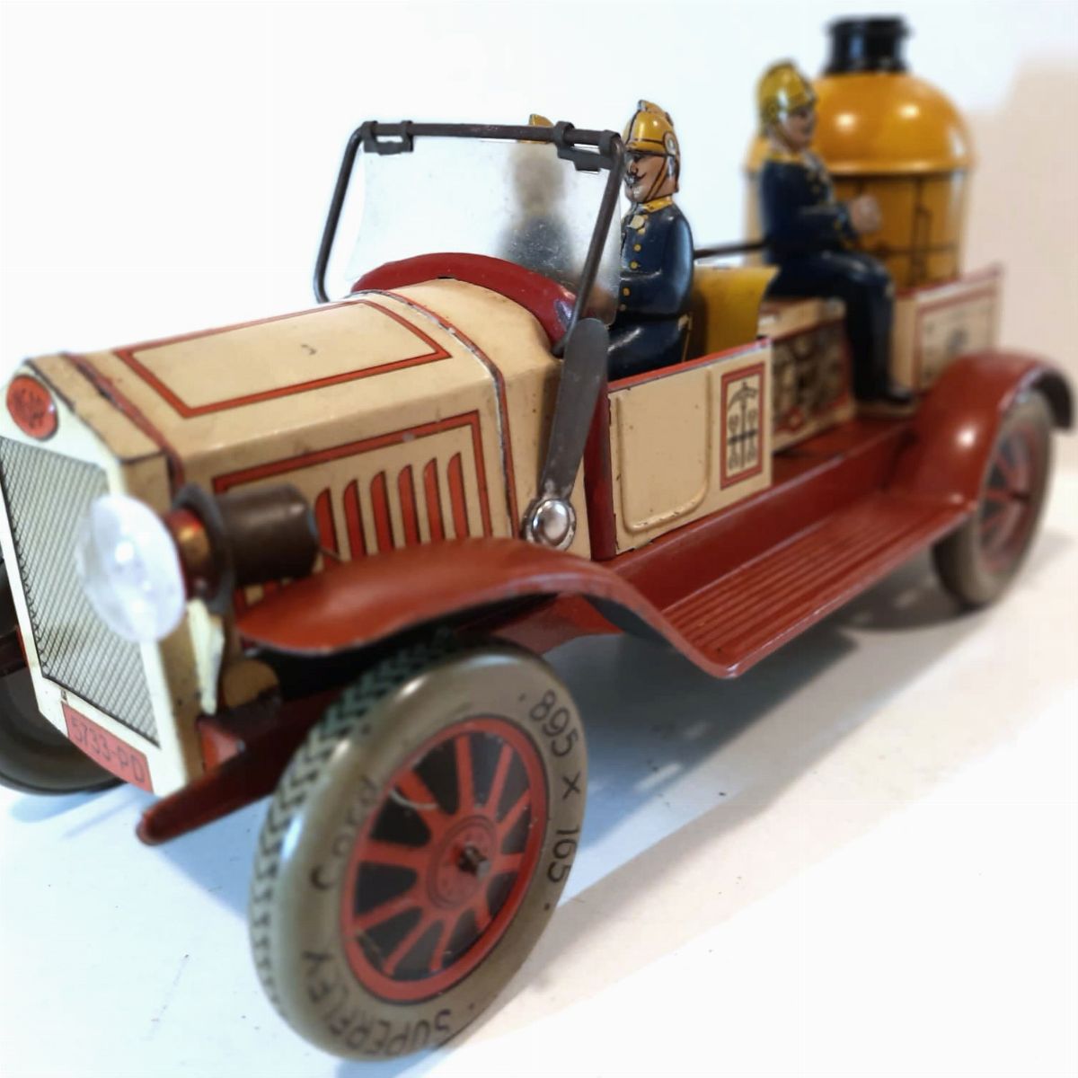 Ingap - Autopompa dei pompieri, giocattolo in latta litografata del 1938