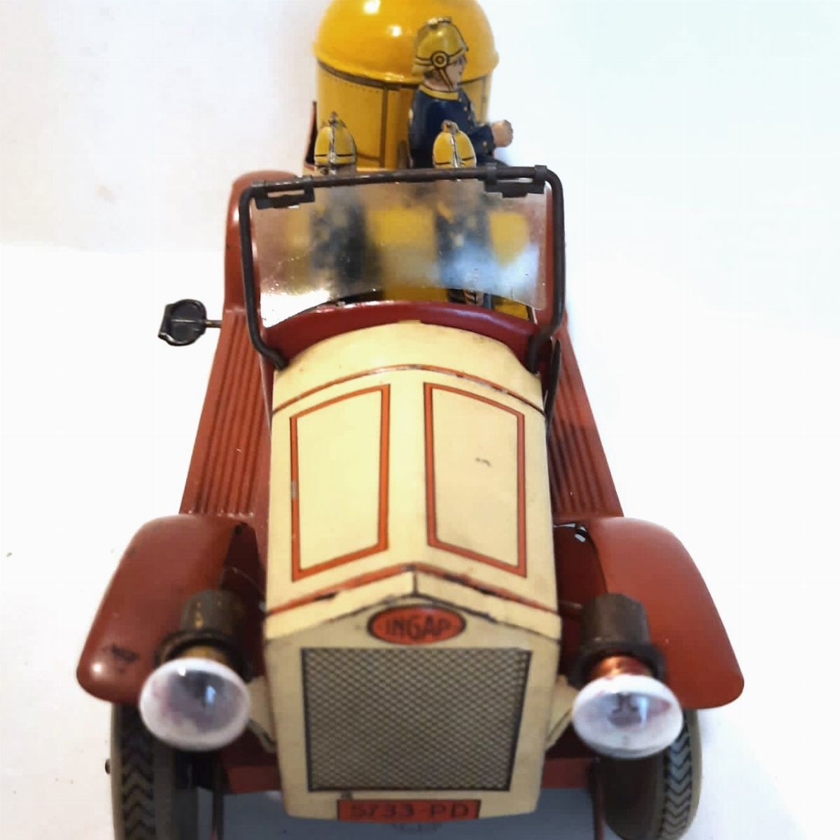Ingap - Autopompa dei pompieri, giocattolo in latta litografata del 1938