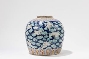  - Pink family porcelain potiche. China, 20th century
