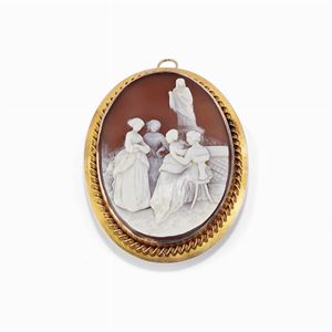 Pendente-spilla con cammeo