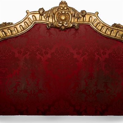 Testiera di Letto in Legno Dorato e Intagliato, Secolo XVIII