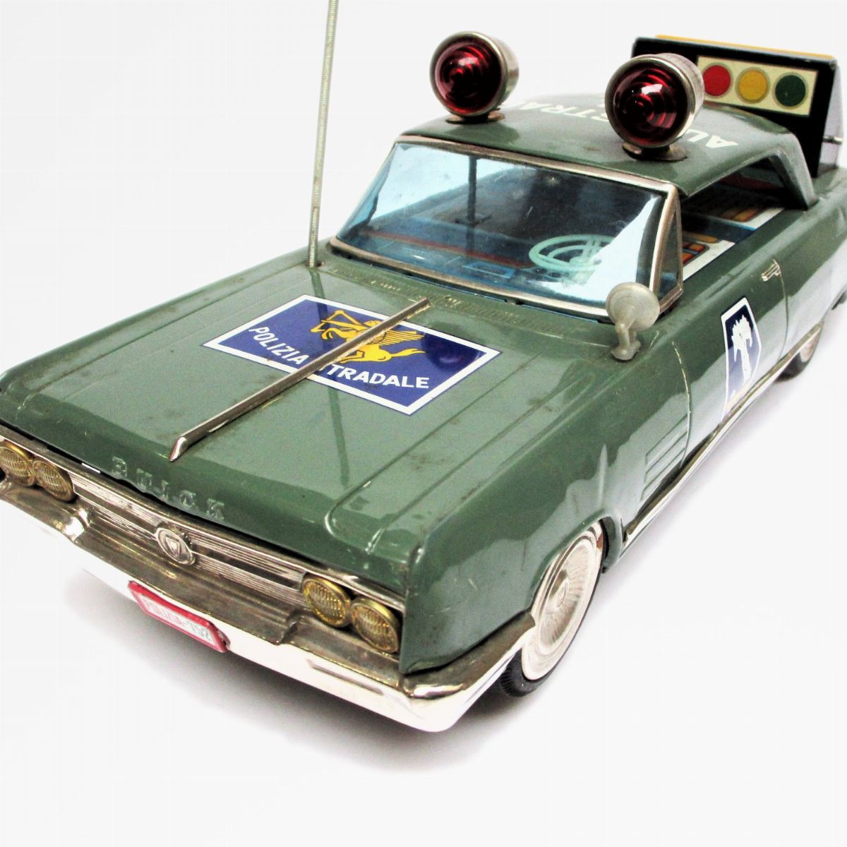 Ichiko - Auto modello Buik, giocattolo in latta con funzionamento a batteria, anni '60