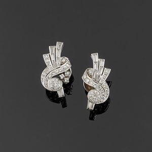 Orecchini con diamanti, 1930 circa