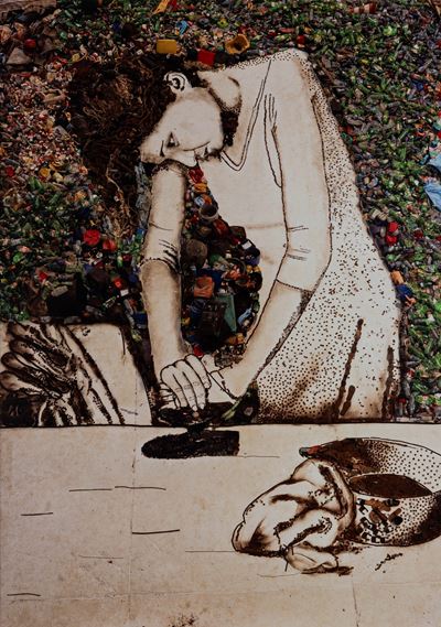 Isis (Woman Ironing) dalla serie 'Pictures of Garbage', stampa a getto d'inchiostro