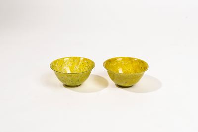 Due Ciotole in Giada Verde Spinacio
