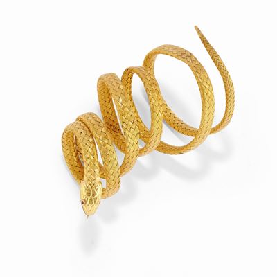Bracciale in oro giallo 18k, XIX secolo