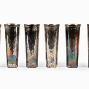 Sei bicchieri in argento