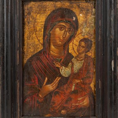 Icona Raffigurante Madonna con Bambino