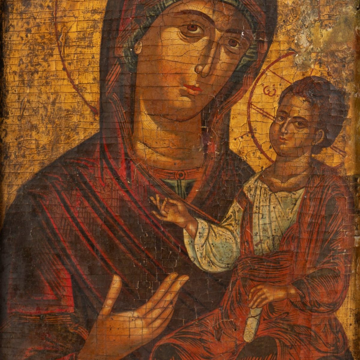 Icona Raffigurante Madonna con Bambino