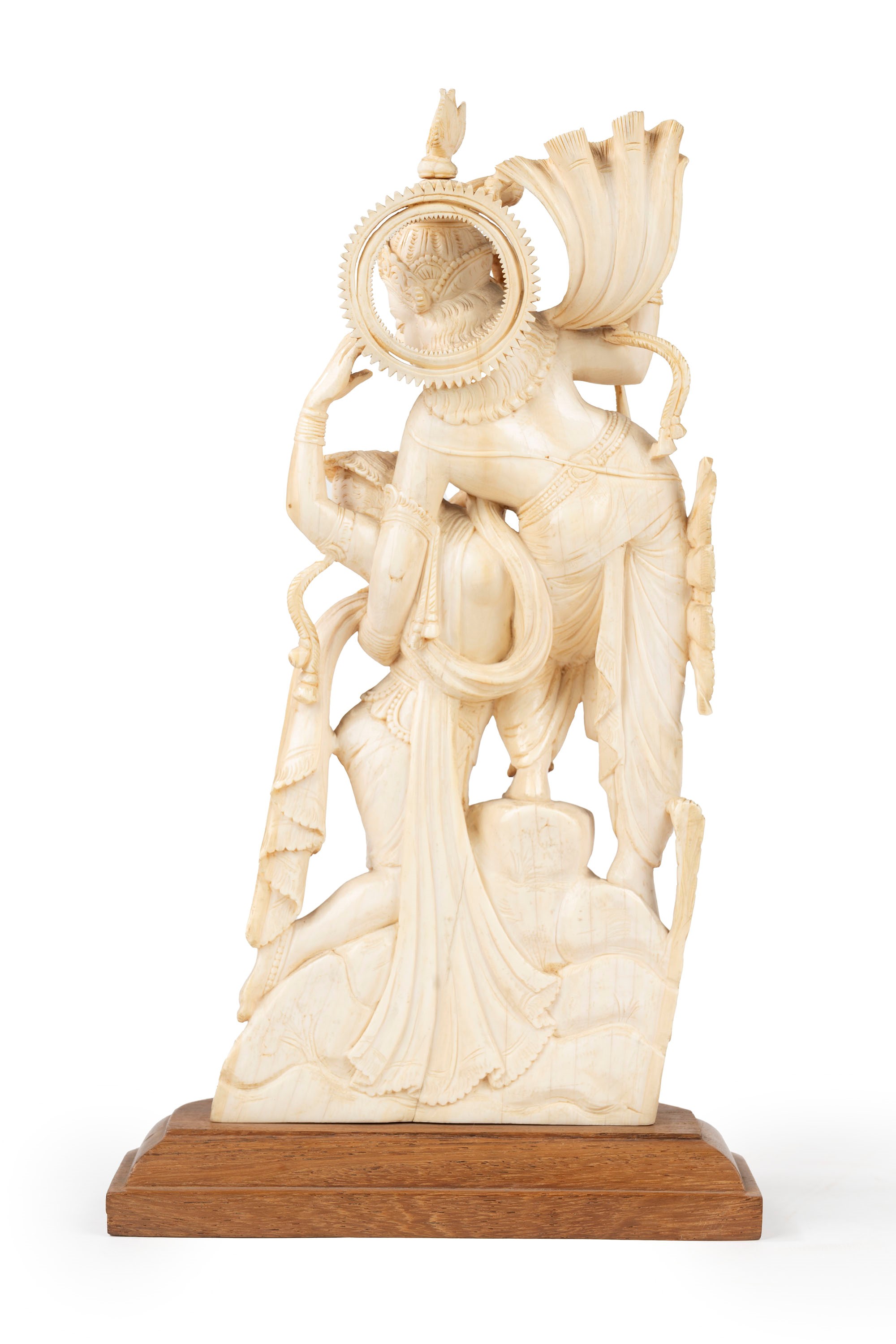 ☼ Scultura in Avorio Raffigurante Krishna e Rada, India, Inizio Secolo XX