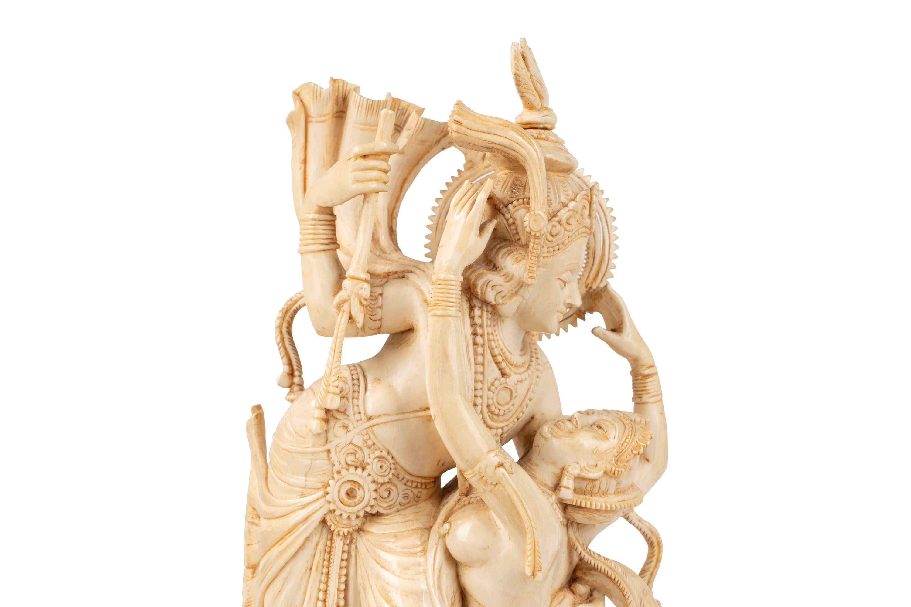 ☼ Scultura in Avorio Raffigurante Krishna e Rada, India, Inizio Secolo XX