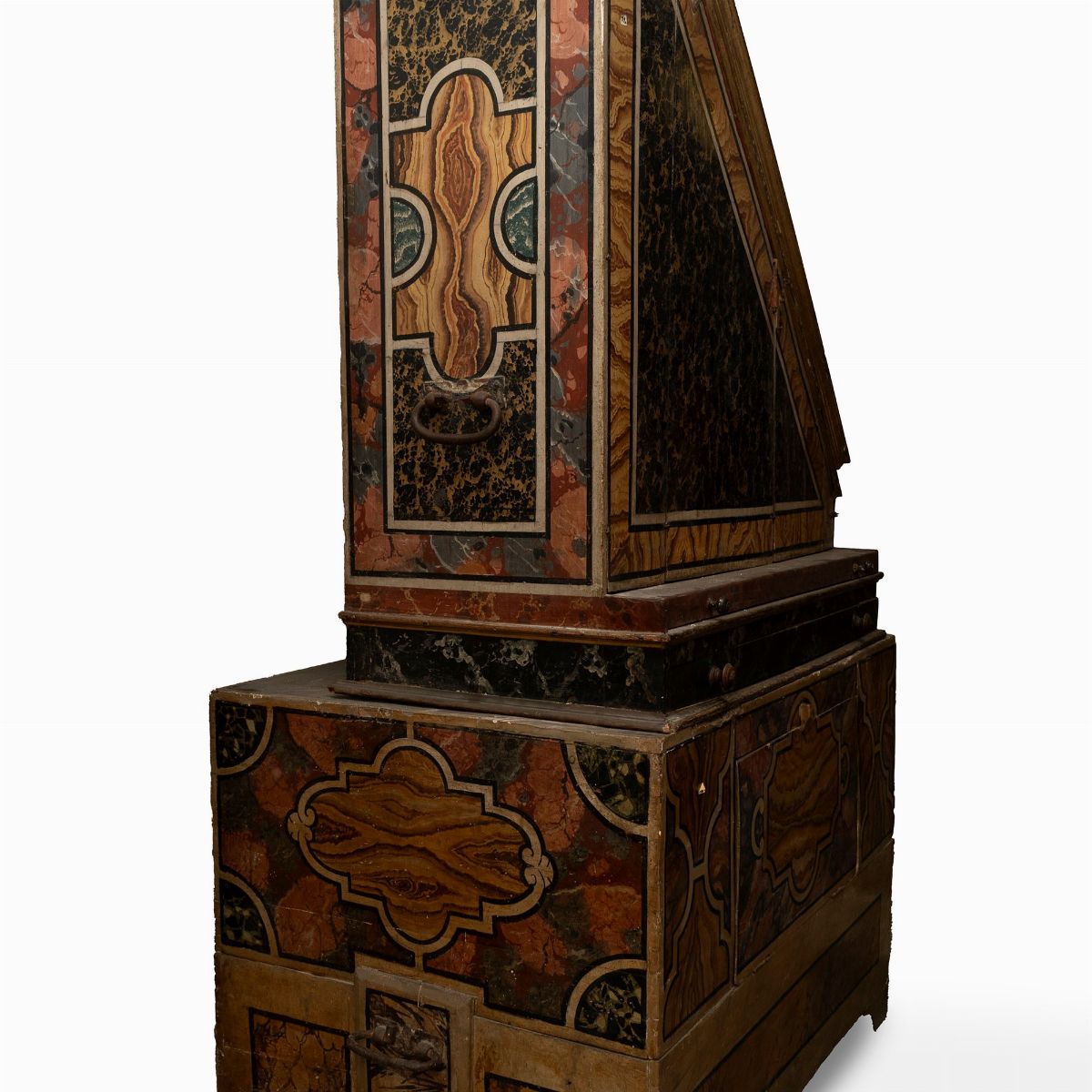 Organo in Legno Dipinto a Finto Marmo con Decorazione a Grottesche, Secolo XVIII