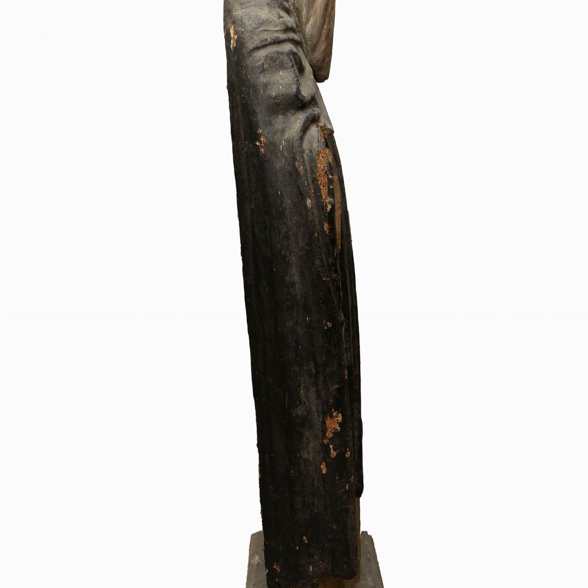 Scultura Raffigurante Santo in Legno Dipinto, Secoli XIV-XV