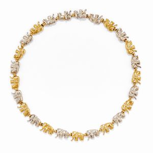 Collana con elefanti