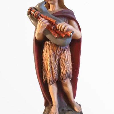 Personaggio da Presepe, Zampognaro, fine '800, altezza cm 50