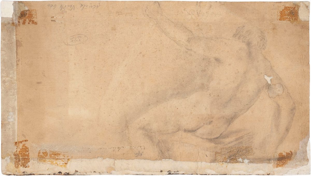 Scuola Toscana, Secolo XVII - Ventura Salimbeni, Santa Caterina da Siena tra Santi (recto); Studi...