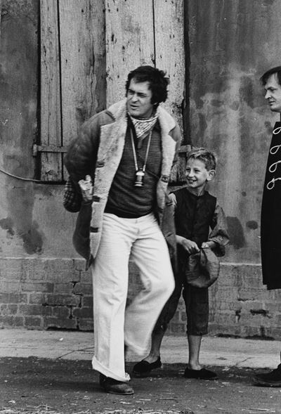 Bernardo Bertolucci in "Novecento", stampa vintage alla gelatina ai sali d'argento