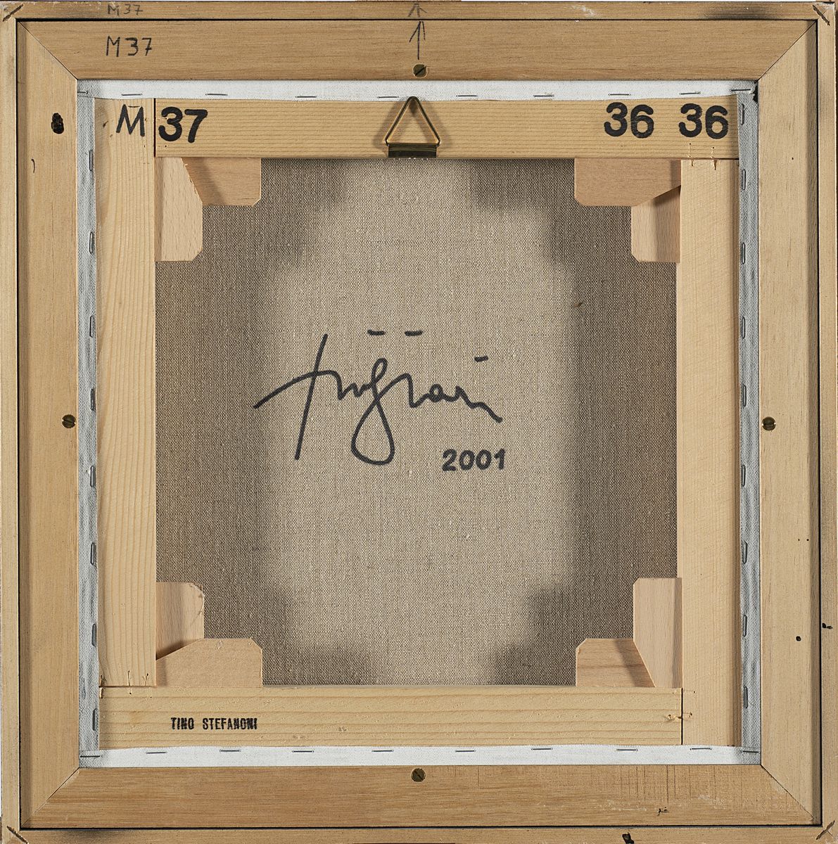 Tino Stefanoni - Senza titolo - olio su tela, 2001, cm 35,5x35,5