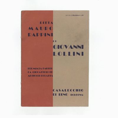Mauro Rappini, Catalogo della Premiata Fabbrica Giocattoli ed Articoli di Latta