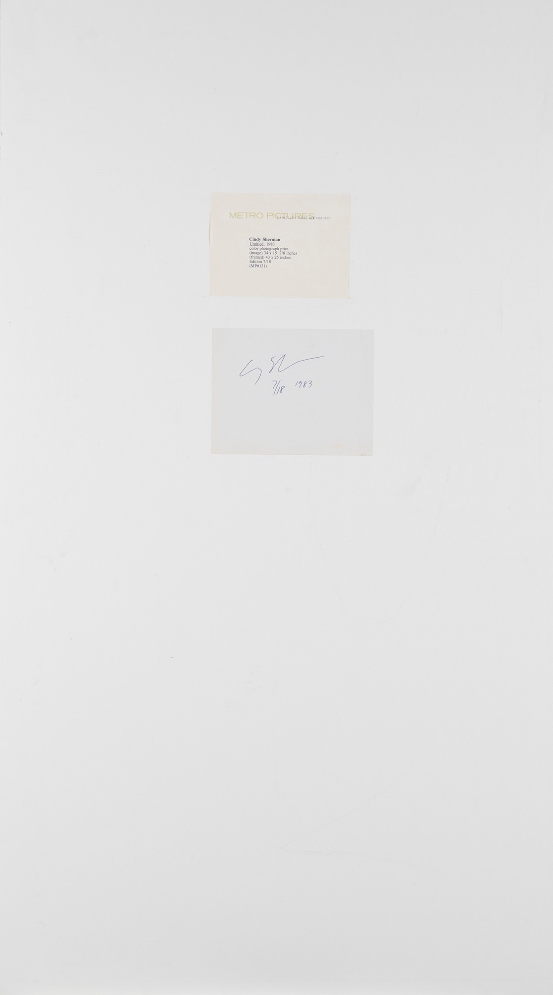 Cindy Sherman - Untitled #131, C-print vintage montata su pannello Sintra