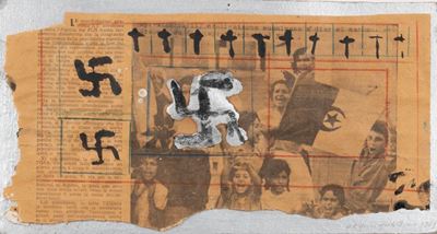 Senza titolo, tecnica mista su cartone, 1963