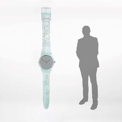 Silence, Maxi orologio da parete (S202), lunghezza cm 210