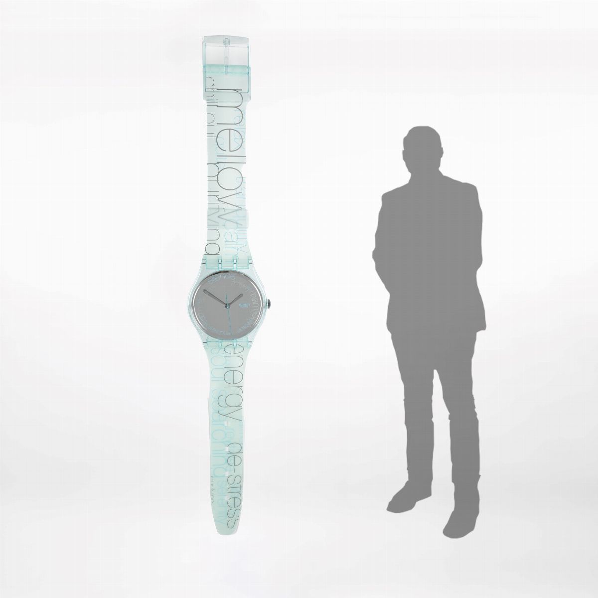 Swatch - Silence, Maxi orologio da parete (S202), lunghezza cm 210